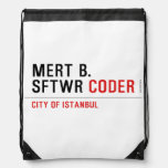 MERT B. SFTWR  Drawstring Backpack