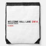 welcome hall lane  Drawstring Backpack