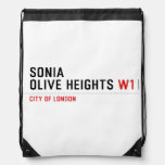 Sonia olive heights  Drawstring Backpack