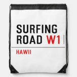Surfing Road  Drawstring Backpack
