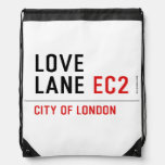 Love lane  Drawstring Backpack