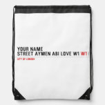 Your Name Street aymen abi love w1  Drawstring Backpack