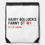 hairy bollocks fanny st  Drawstring Backpack