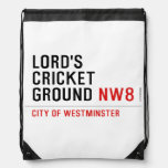 LORD'S CRICKET GROUND  Drawstring Backpack