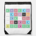 ABC|DEF
 .|GHIJK 
 .|LM.N|O 
 .PQRST
 UVWXYZ  Drawstring Backpack