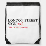 LONDON STREET SIGN  Drawstring Backpack