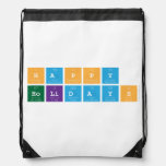Happy 
 Holidays   Drawstring Backpack