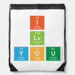 I
 Lv
 You  Drawstring Backpack
