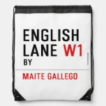 English Lane  Drawstring Backpack