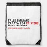 CALLE EMILIANO  ZAPATA 204  Drawstring Backpack