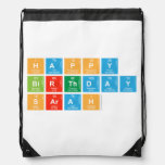 Happy
 Birthday
 Sarah  Drawstring Backpack