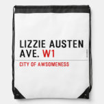 Lizzie Austen Ave.  Drawstring Backpack
