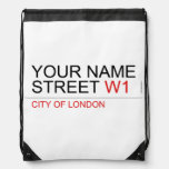 Your Name Street  Drawstring Backpack