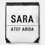 sara  Drawstring Backpack