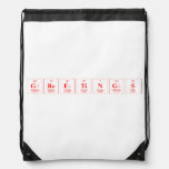 Greetings  Drawstring Backpack