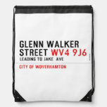 glenn walker street  Drawstring Backpack