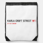 Karla Croft Street  Drawstring Backpack