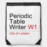 Periodic Table Writer  Drawstring Backpack