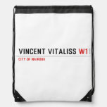 vincent vitaliss  Drawstring Backpack