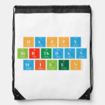 Happy
 Birthday
 Milen  Drawstring Backpack