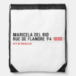Maricela del Rio Rue de Flandre 94  Drawstring Backpack