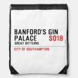 Banford's Gin  Palace  Drawstring Backpack
