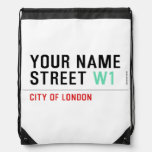Your Name Street  Drawstring Backpack