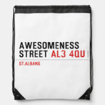 awesomeness street  Drawstring Backpack