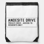andesite drive  Drawstring Backpack