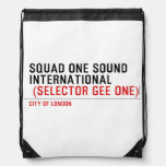 SQUAD ONE SOUND INTERNATIONAL   Drawstring Backpack