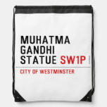 muhatma gandhi statue  Drawstring Backpack