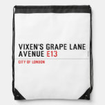 Vixen's Grape Lane  Avenue  Drawstring Backpack