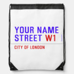 Your Name Street  Drawstring Backpack
