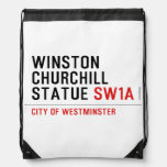 WINSTON CHURCHILL STATUE  Drawstring Backpack