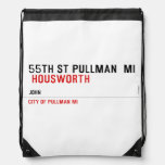 55th st pullman  mi   Drawstring Backpack