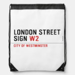 LONDON STREET SIGN  Drawstring Backpack