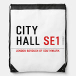 CITY HALL  Drawstring Backpack