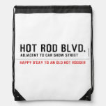 Hot Rod Blvd.  Drawstring Backpack