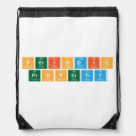 PERIODIC 
 PROPERTIY  Drawstring Backpack
