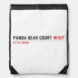 PANDA BEAR COURT  Drawstring Backpack