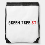 Green Tree  Drawstring Backpack