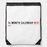 14 month calendar  Drawstring Backpack