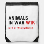 animals in war  Drawstring Backpack