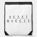 Happy
 Holidays  Drawstring Backpack