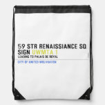 59 STR RENAISSIANCE SQ SIGN  Drawstring Backpack