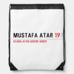 MUSTAFA ATAR  Drawstring Backpack