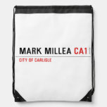 Mark millea  Drawstring Backpack
