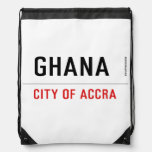 GHANA  Drawstring Backpack