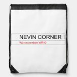    NEVIN CORNER  Drawstring Backpack