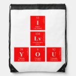 I
 Lv
 you  Drawstring Backpack